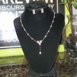 Star Flower earrings and Necklace set